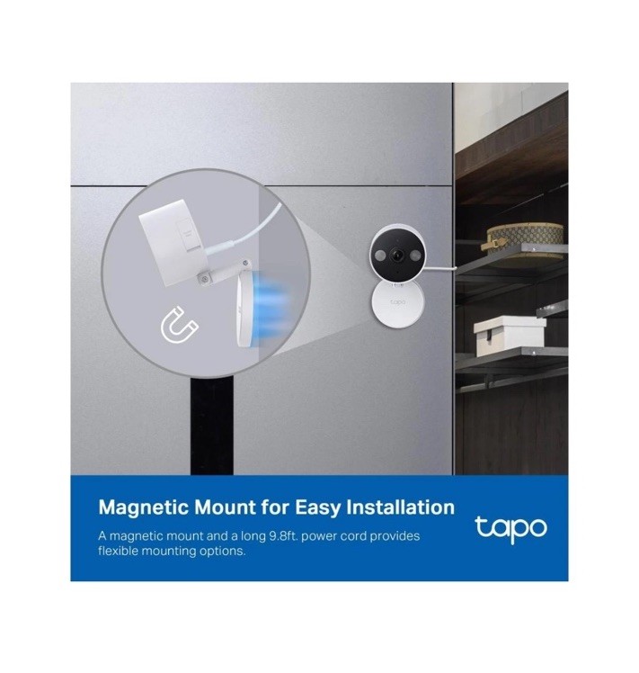 TP-Link Tapo 2K QHD Security Camera, Indoor/Outdoor, Color Night Vision, Free Pe