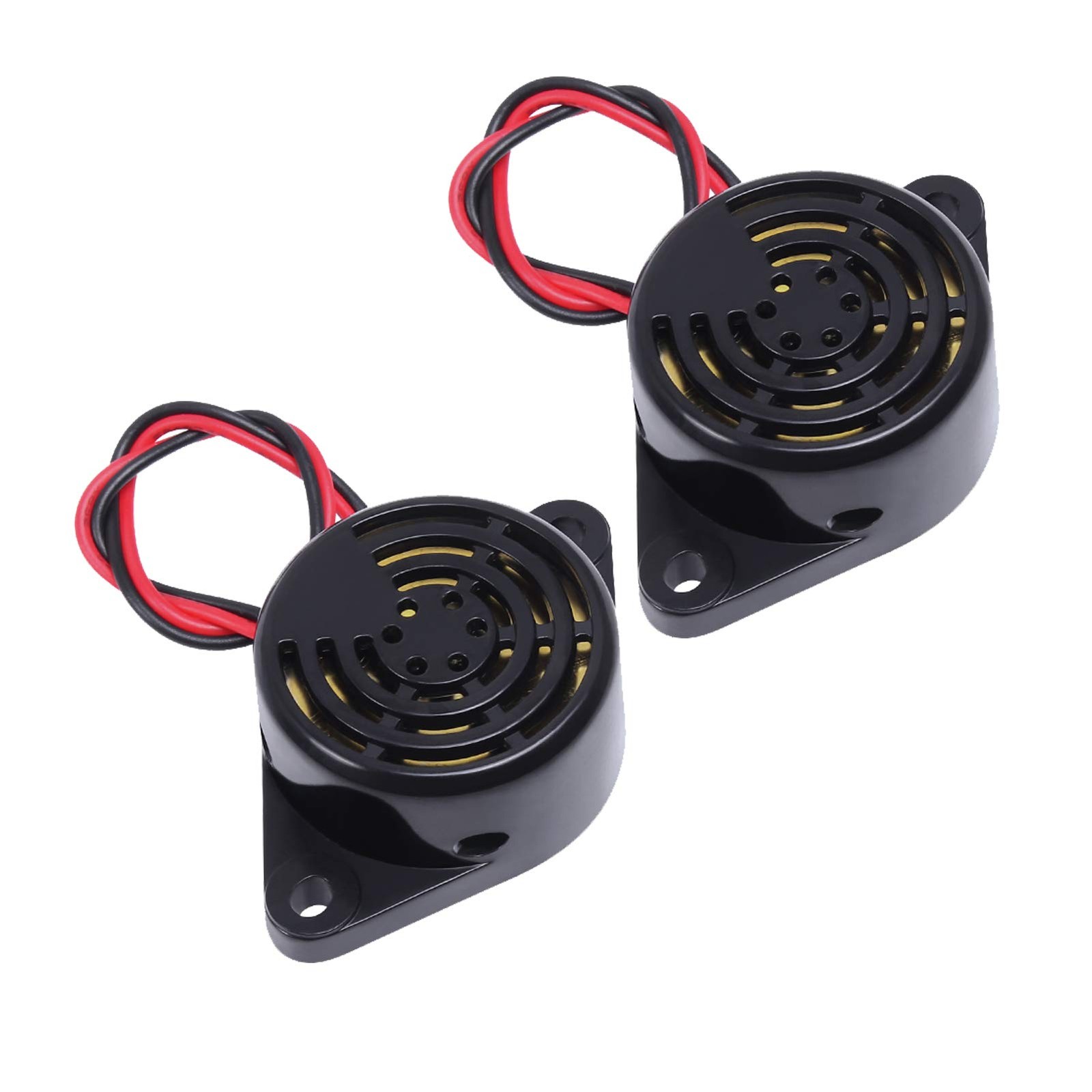 2 PCS Piezo Buzzer, Icstation Buzzer Alarm 12V Electronic Beep Buzzer 100dB P…