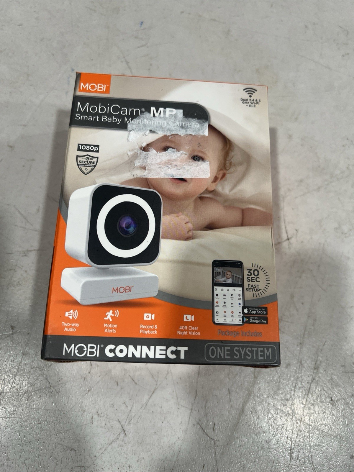 MobiCam MP Smart Baby Monitoring Camera, Security, Dual 2.4 & 5 GHz Wifi + Ble