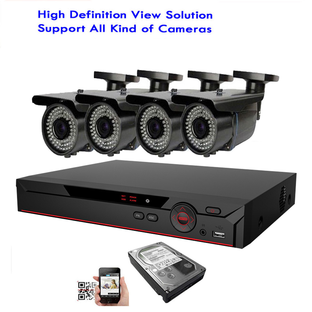 4CH 6MP All-in-1 H.265 DVR 1800TVL 2.8-12mm Lens ir Security Camera System g76
