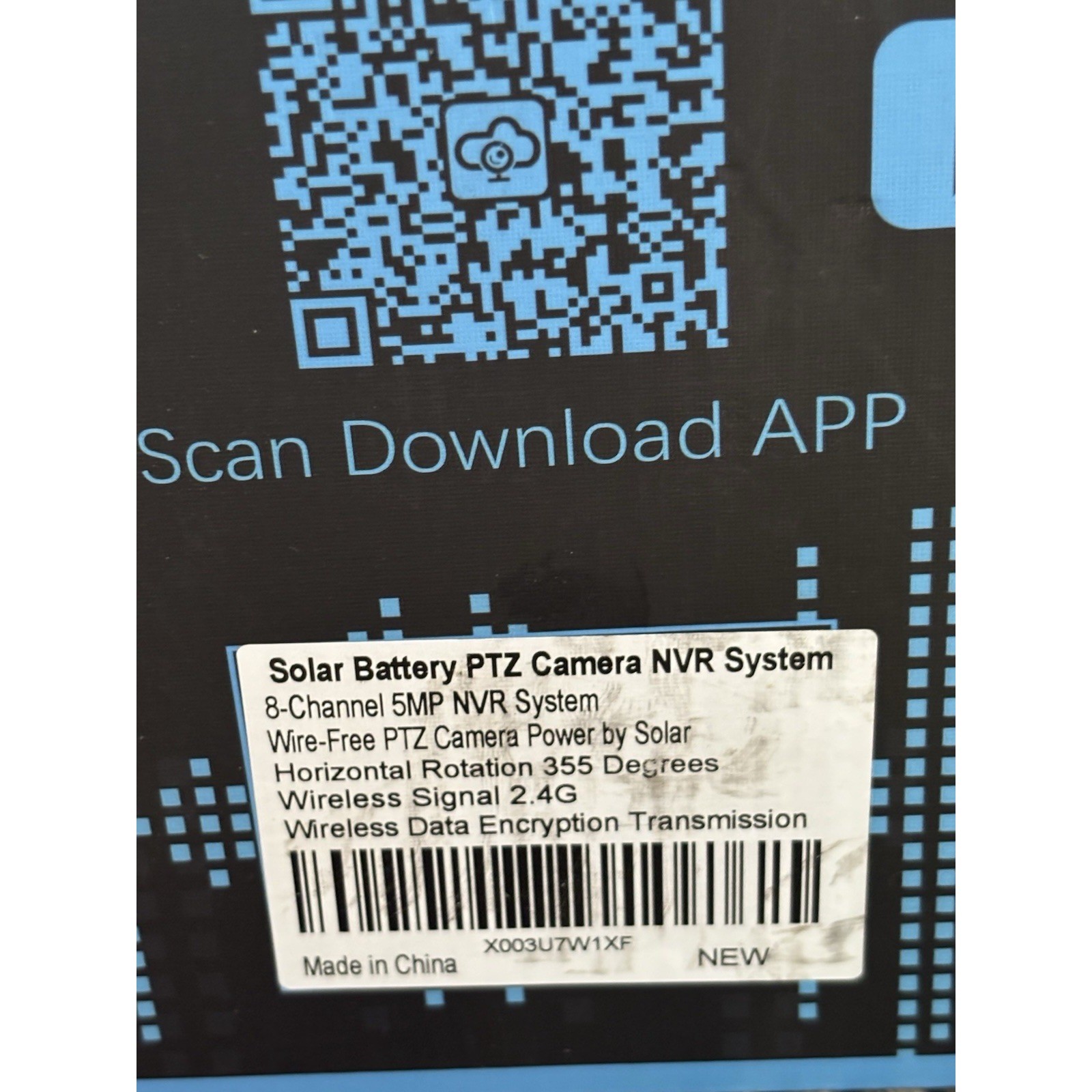 OOSSXX Solar Battery PTZ Camera NVR System 8CH 5MP Wireless Security New