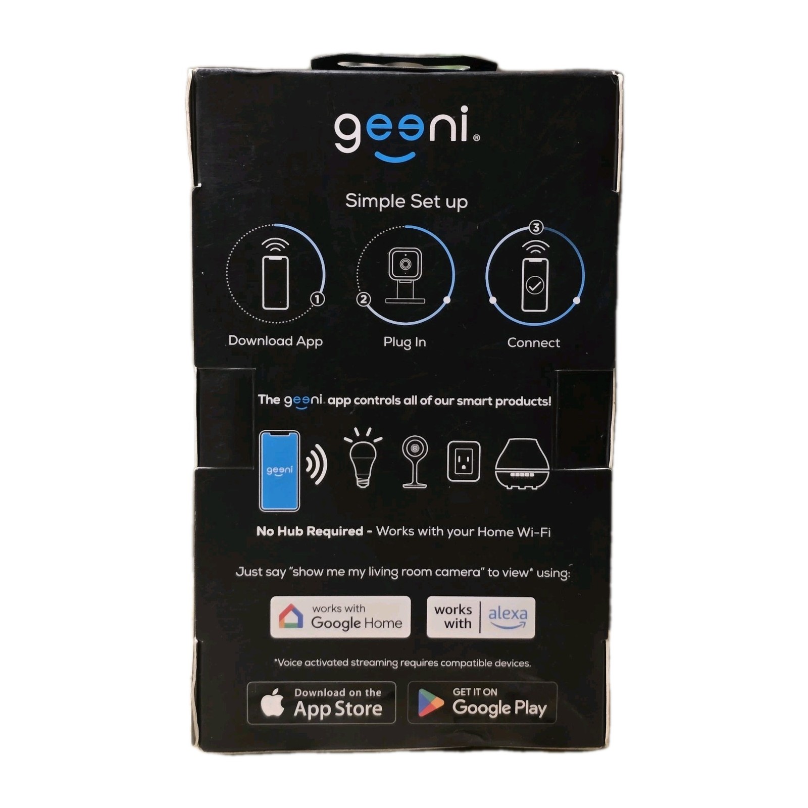 Geeni Smart Indoor Pet Camera 2K Quad 4 HD Resolution with Voice Control Sealed