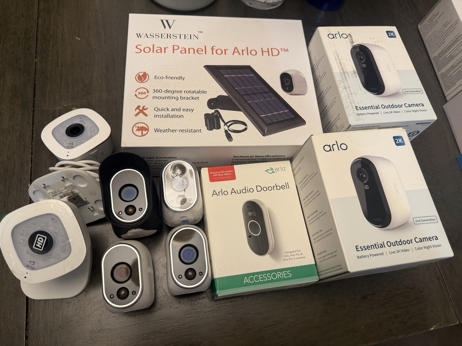 Arlo Camera System 6 Cameras Lot Chime, Doorbell, Sensors And Solar Panel BUNDLE
