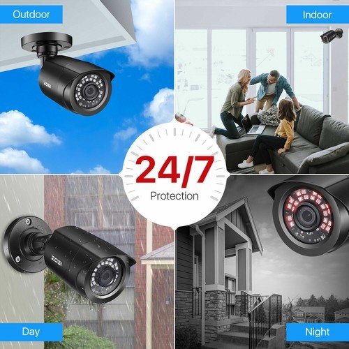 ZOSI 16 Channel H.265+ DVR Hard Drive 2TB 16 1080p Security Camera System