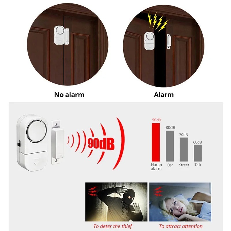 WIRELESS Home Window Door Burglar Security ALARM System Magnetic Sensor
