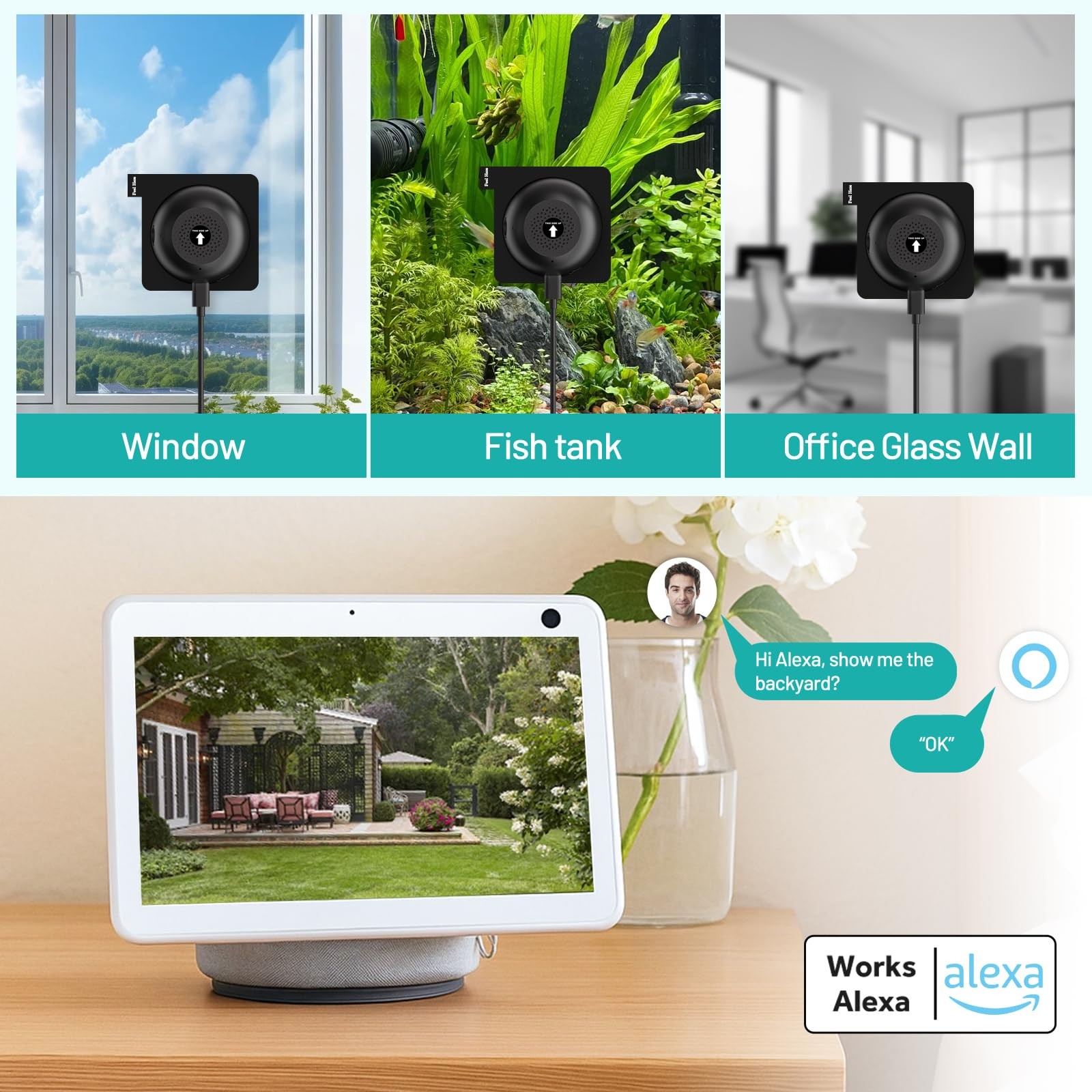 volmees 2K Window Camera, 5G & 2.4GHz WiFi Indoor Dome Camera Short-2P, Black