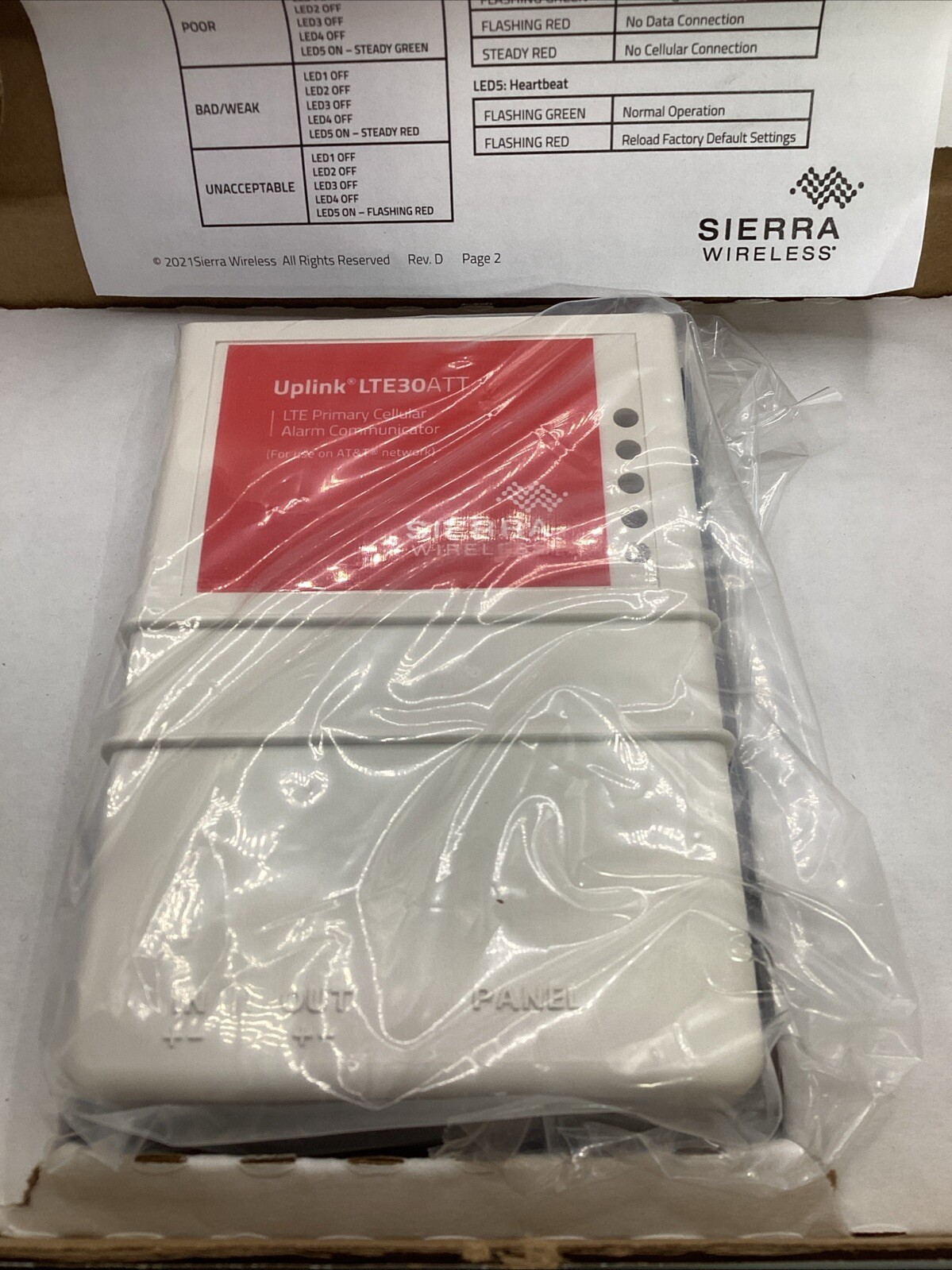 Sierra Wireless Uplink LTE30ATT Cellular Alarm Communicator ? *MISSING PART*