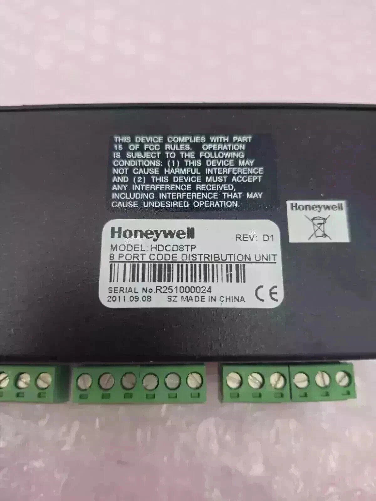 Honeywell HDCD8TP 8 Port Code Distribution Unit