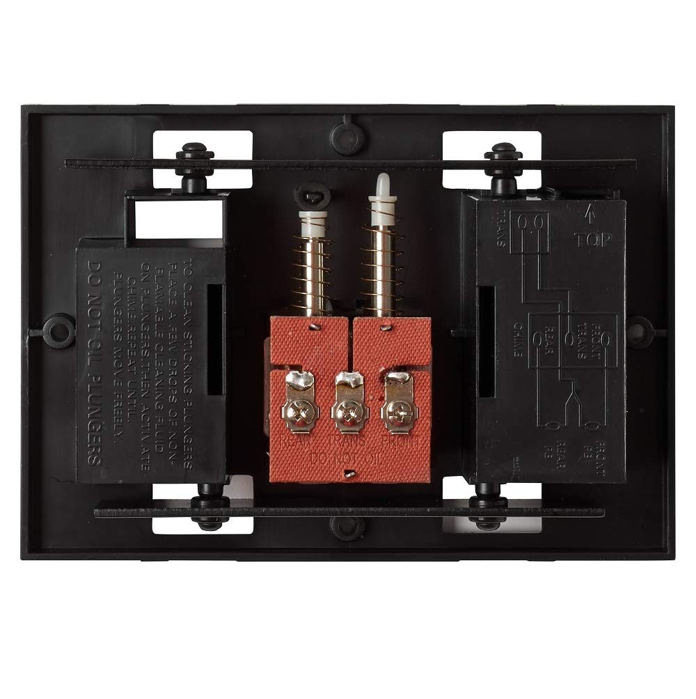 Newhouse Hardware CHIMEBASE2 Door Bell 6.75” L x 4.75” W x 1.75” H, Black