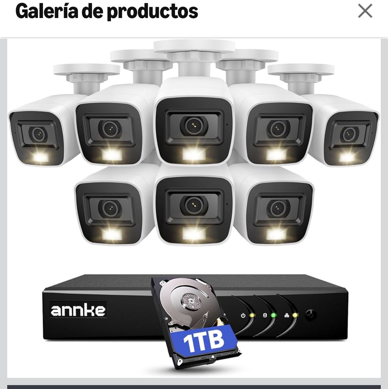 ANNKE 3K 8CH DVR 5MP Outdoor CCTV Security Camera System Human Detection H.265+