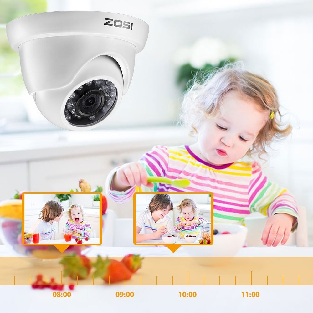8CAM Security Camera System 720P Wired DVR Kit HD CCTV Outdoor/Indoor