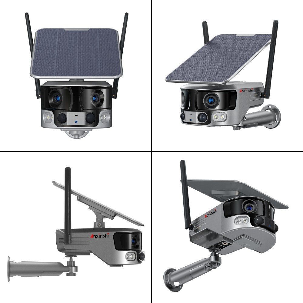 4K 8MP 180° Ultra Wide View Angle 4G Solar Security Camera Outdoor WIFI