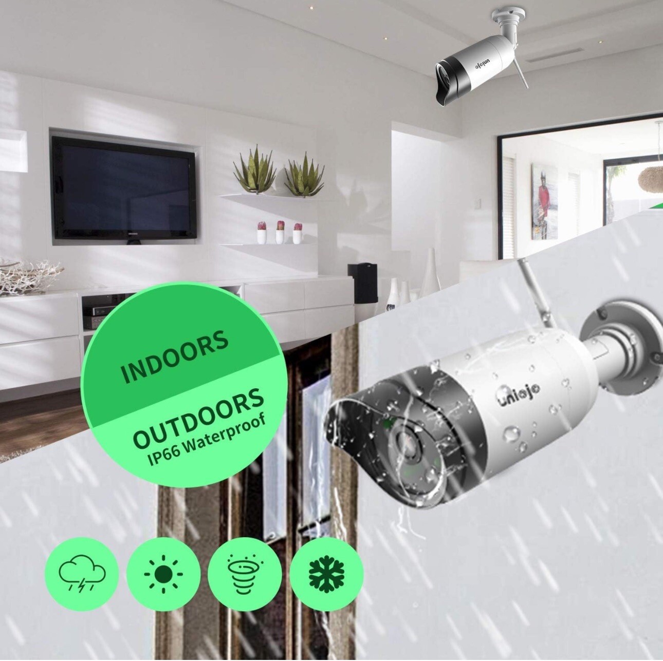 Wireless WiFi Security Camera System (4Pcs), 1080P with 10.1 inches Touch screen
