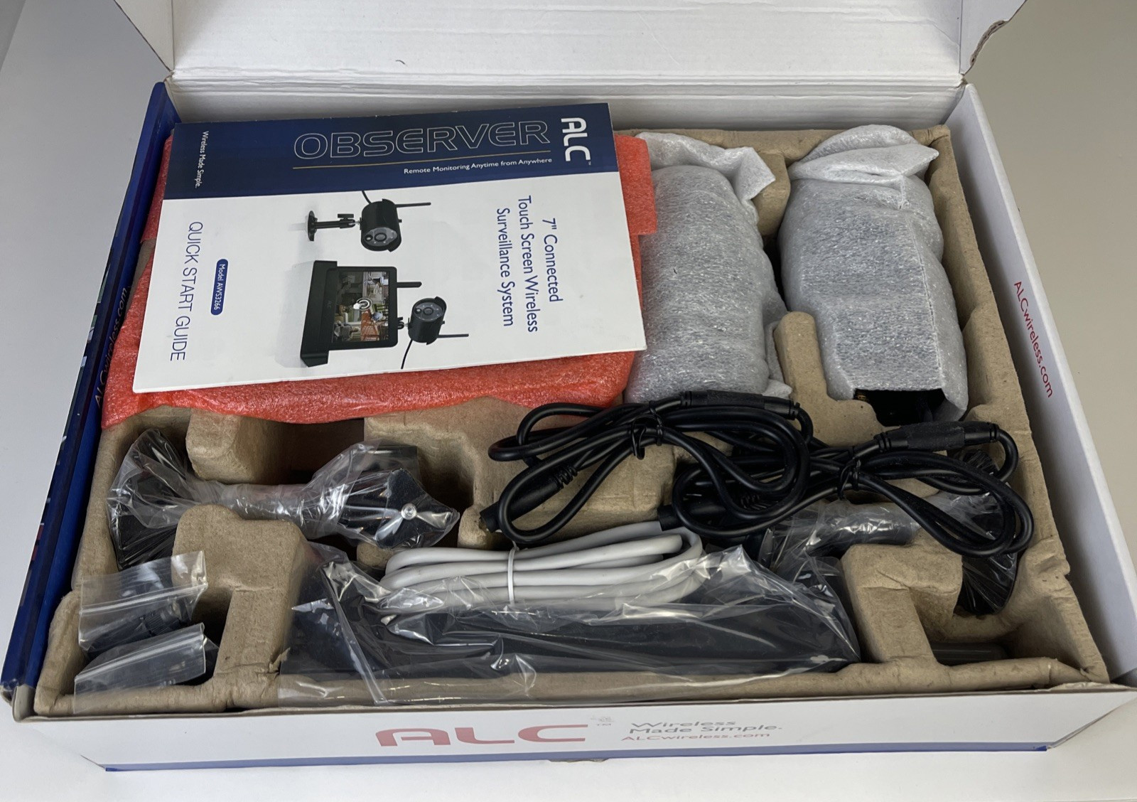 ALC Smart Home Security Camera System Kit With 7” Touch Screen Wireless AWS3266
