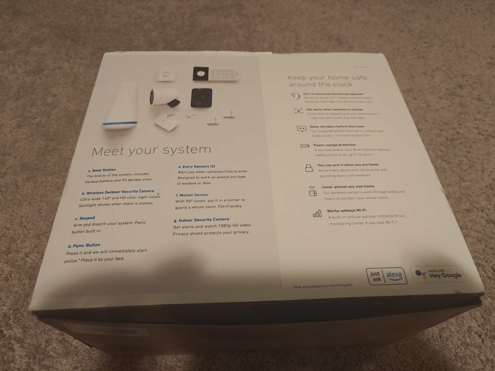 SimpliSafe Home Security System with Outdoor Camera See Description