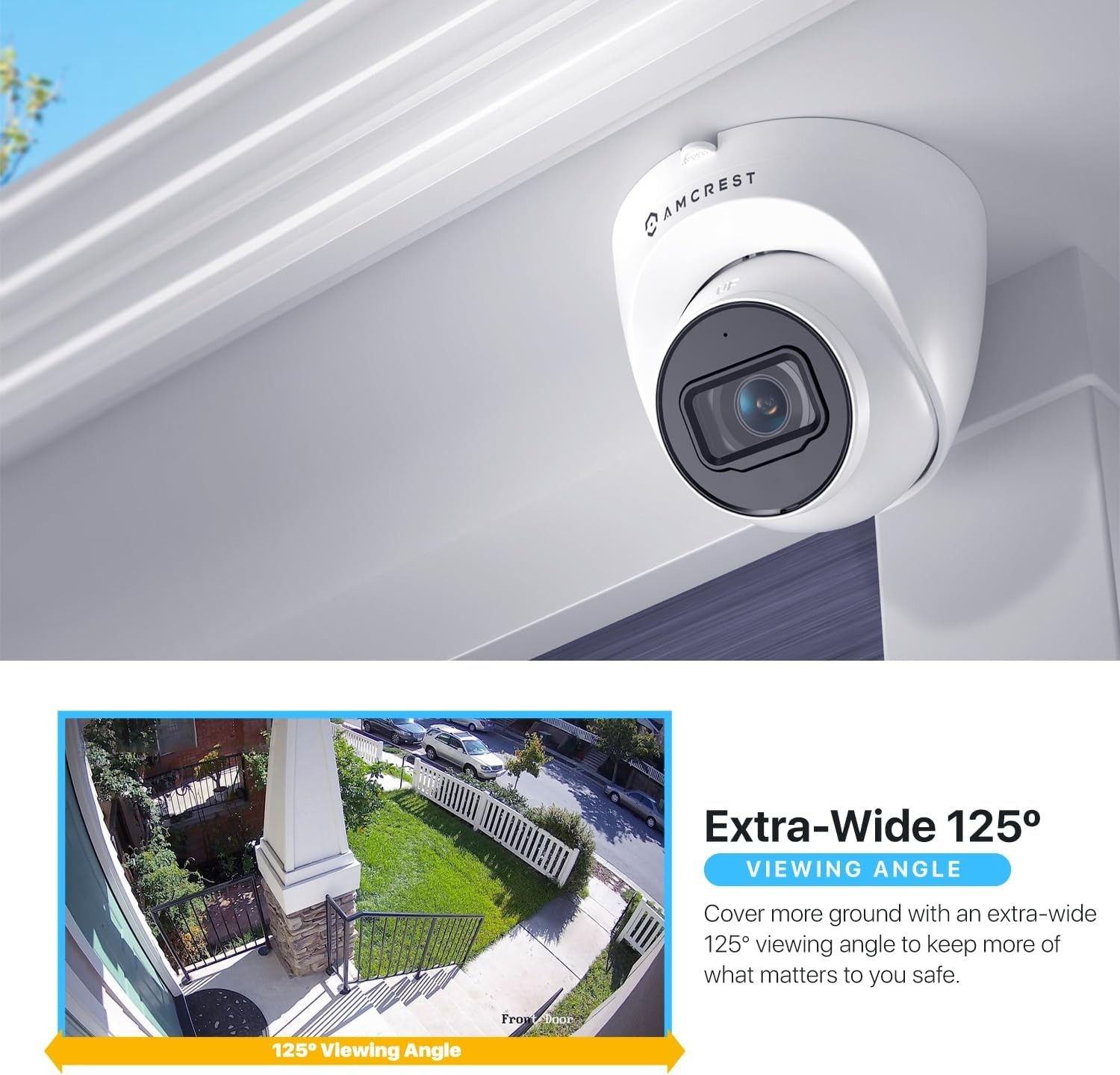 Amcrest 4K Outdoor Security IP Turret PoE Camera IP67 IP8M-T2599EW-AI-V3