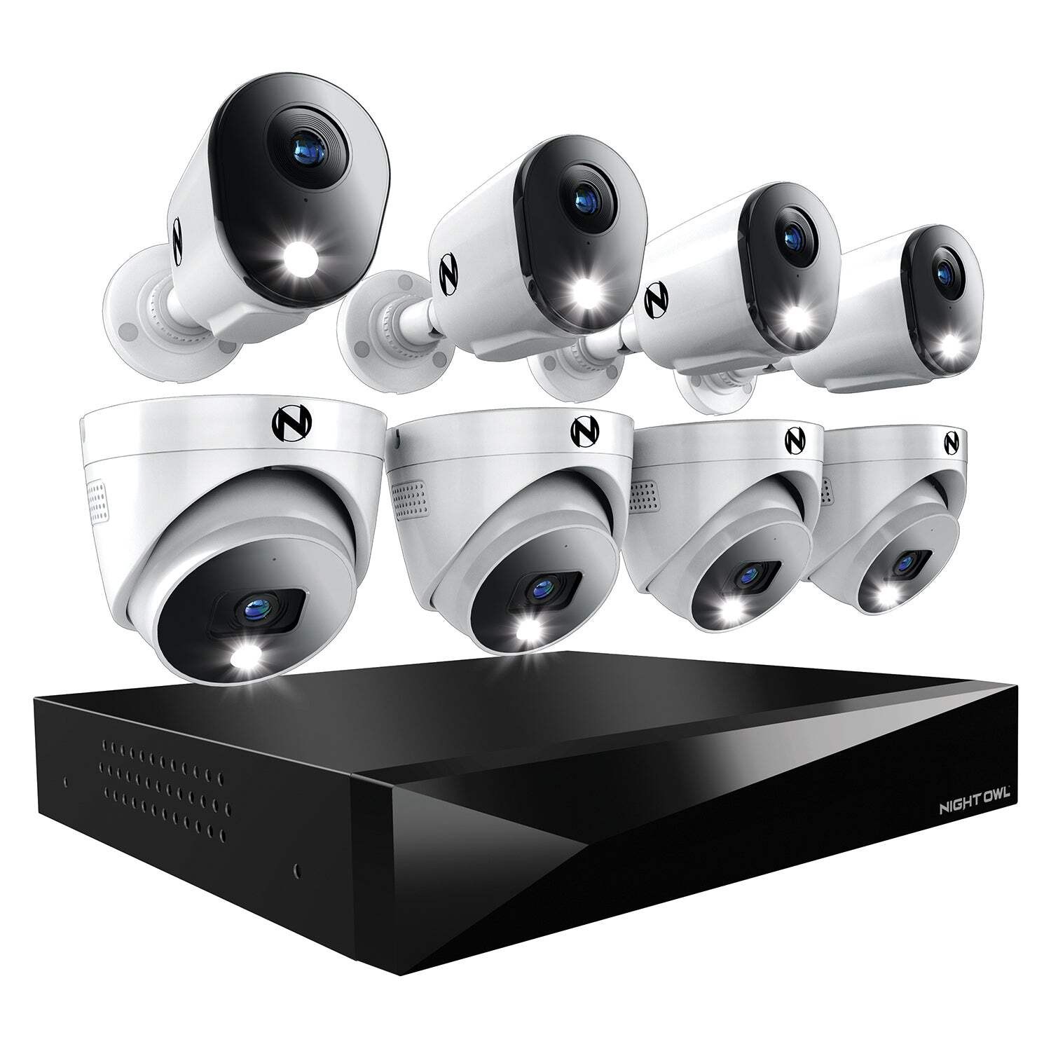 2-Way Audio 12 Channel DVR Security System with 2TB Hard Drive and 8 Wired 2K De