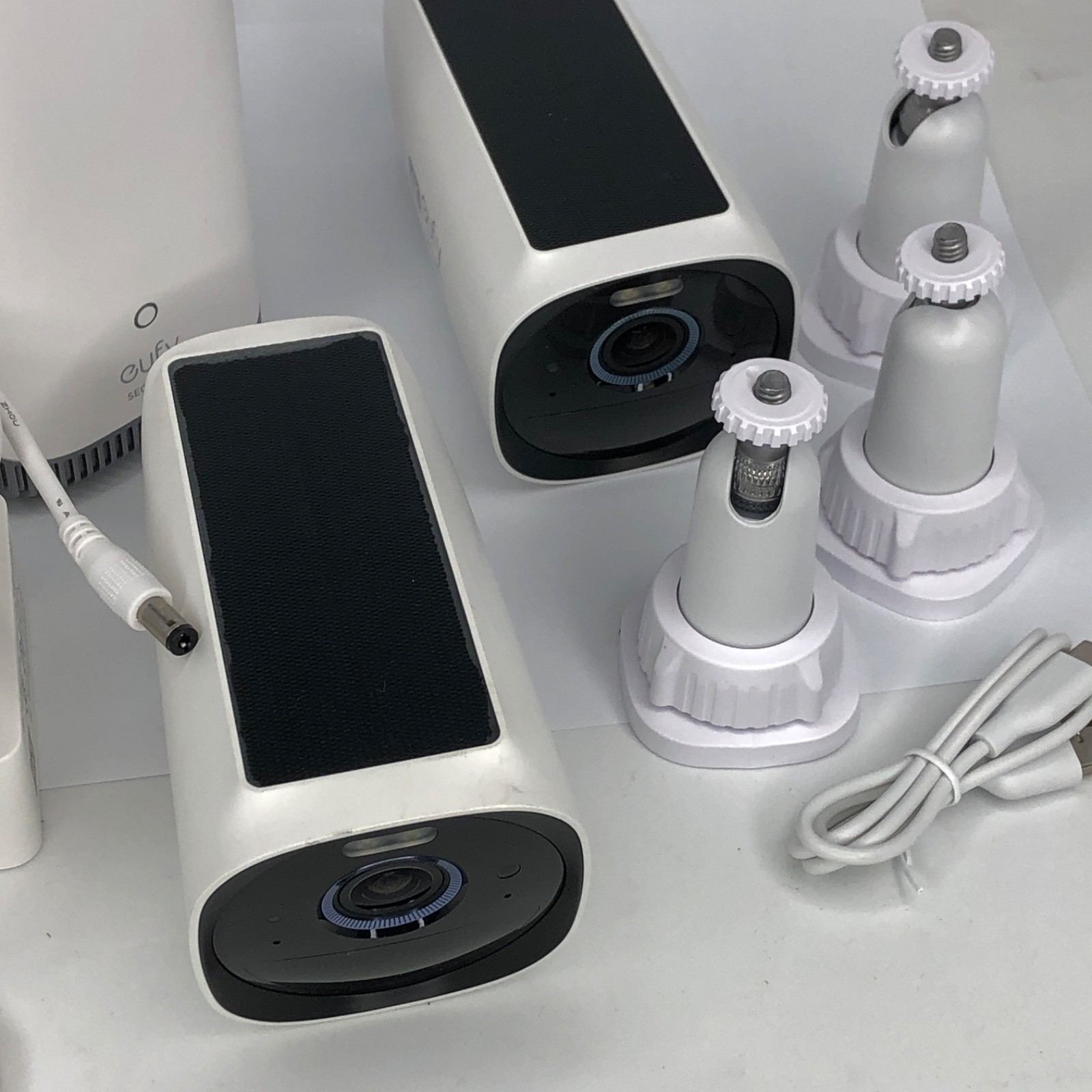 EufyCam 3, 3-Outdoor Wireless 4K Solar Powered Security Cameras w/ HomeBase 3
