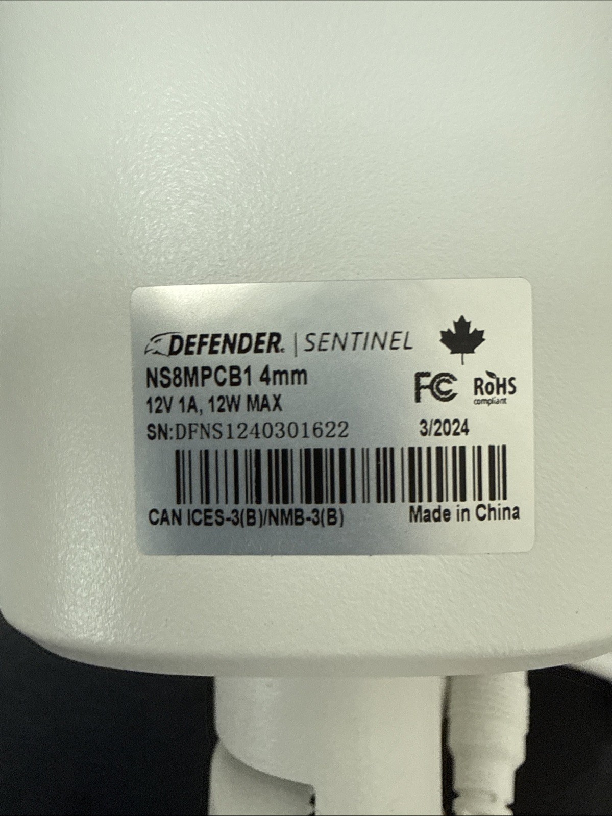 Defender Sentinel PoE Indoor/Outdoor 4 Security Camera System – NS8MP1T4B4