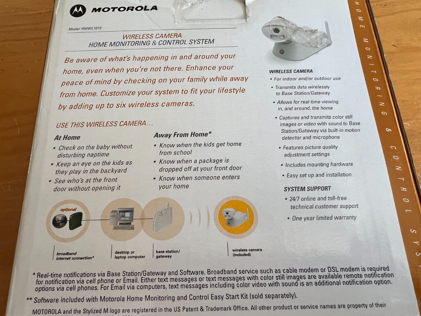 Motorola HMWL-1010 Home Monitoring & Control System Wireless Camera