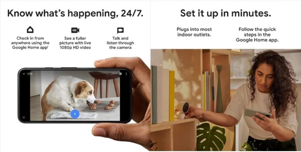 Google Nest Cam Indoor Wired Camera 2nd Gen – Snow