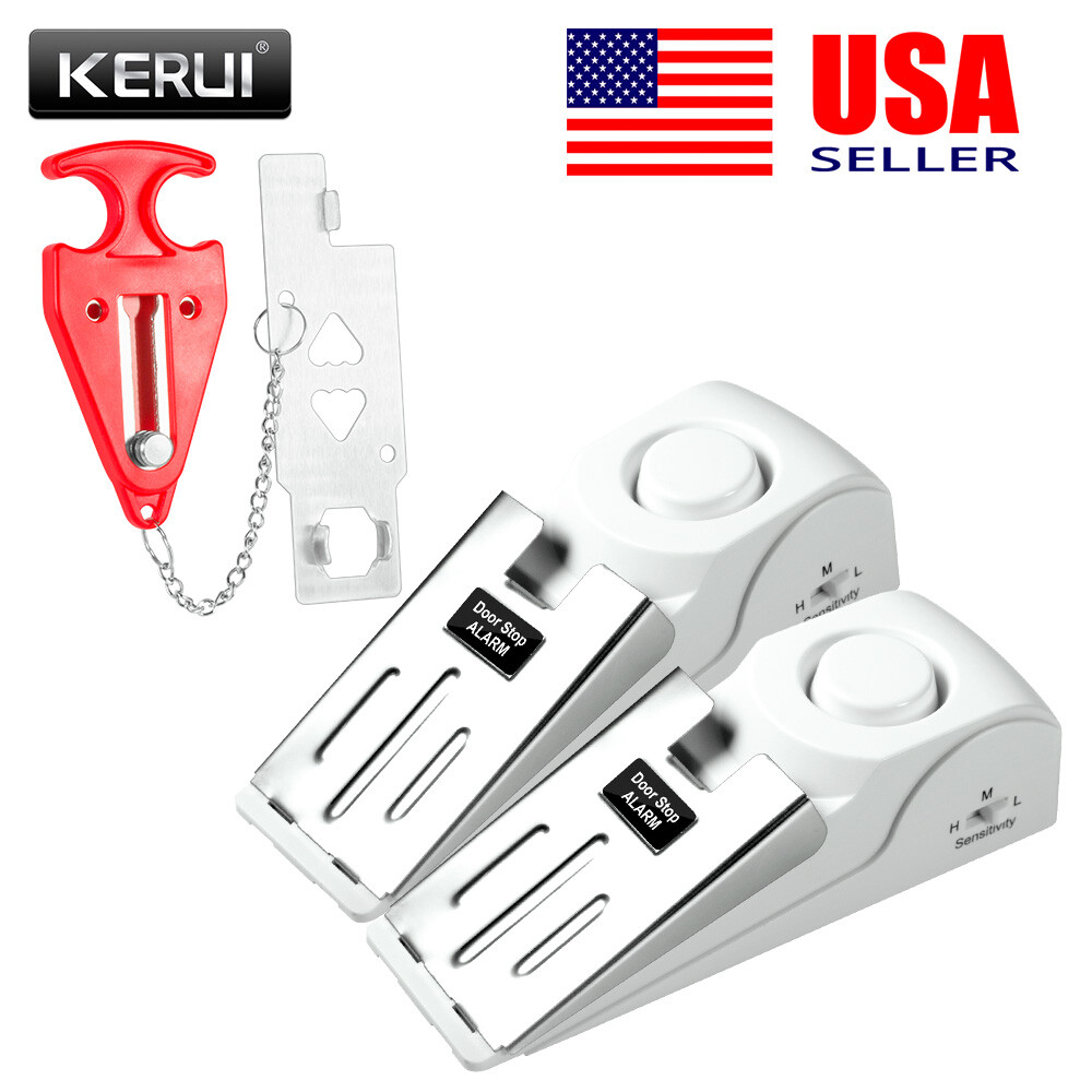 KERUI Security Door Stop Alarm 120DB Hotel Home Portable Security Safety Tools