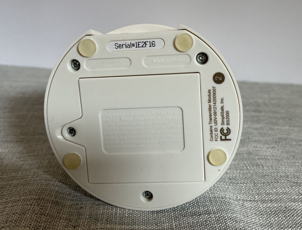 SimpliSafe Base Station BS2000 W/Adapter and Panic Button PB1000