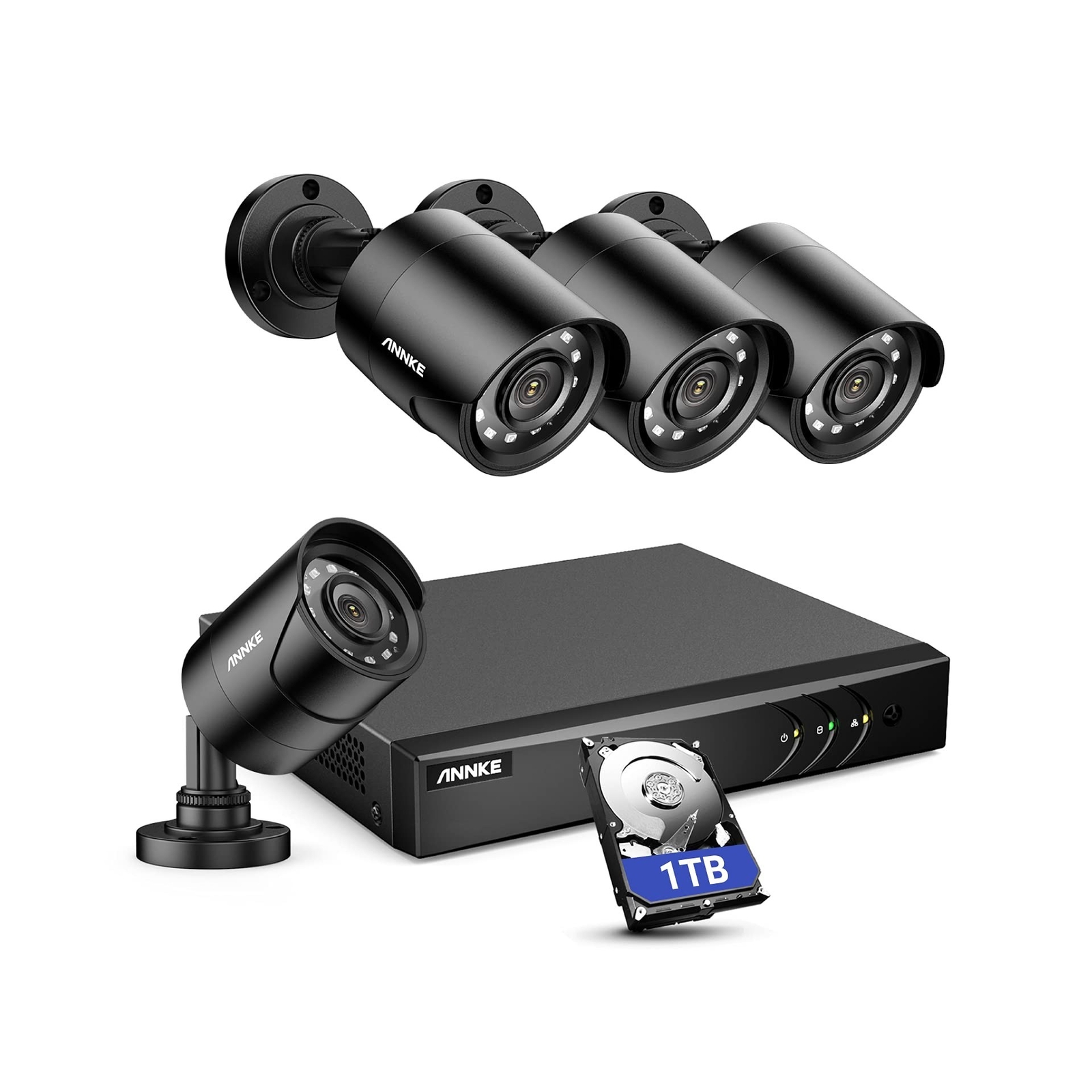ANNKE 8CH H.265+ 5MP Lite Surveillance Security Camera System with AI Human/V…