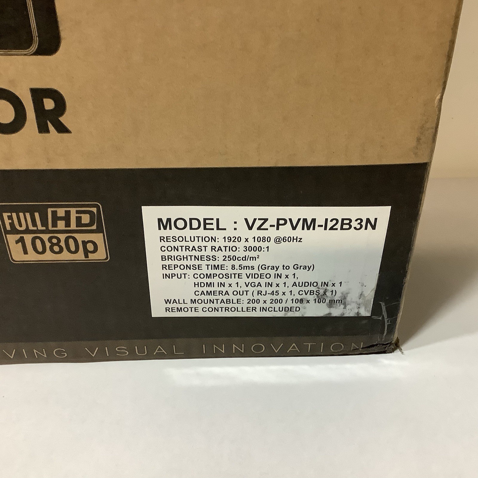 ViewZ VZ-PVM-I2B3N 23″ 1920×1080 IP PVM Based CCTV Monitor w 2MP Camera Black