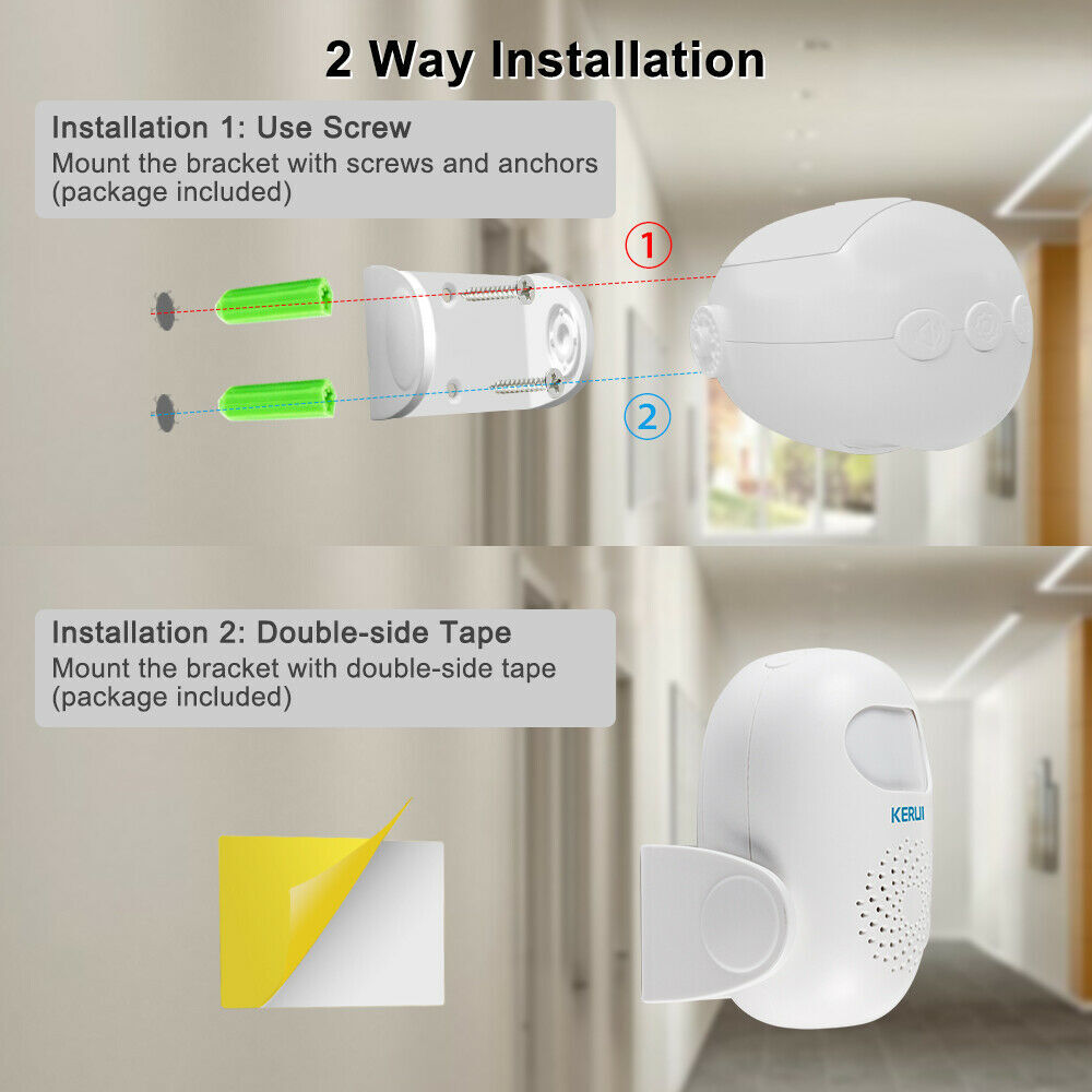 New Home Security Welcome Entry Doorbell Wireless Alarm Motion Sensor Detector