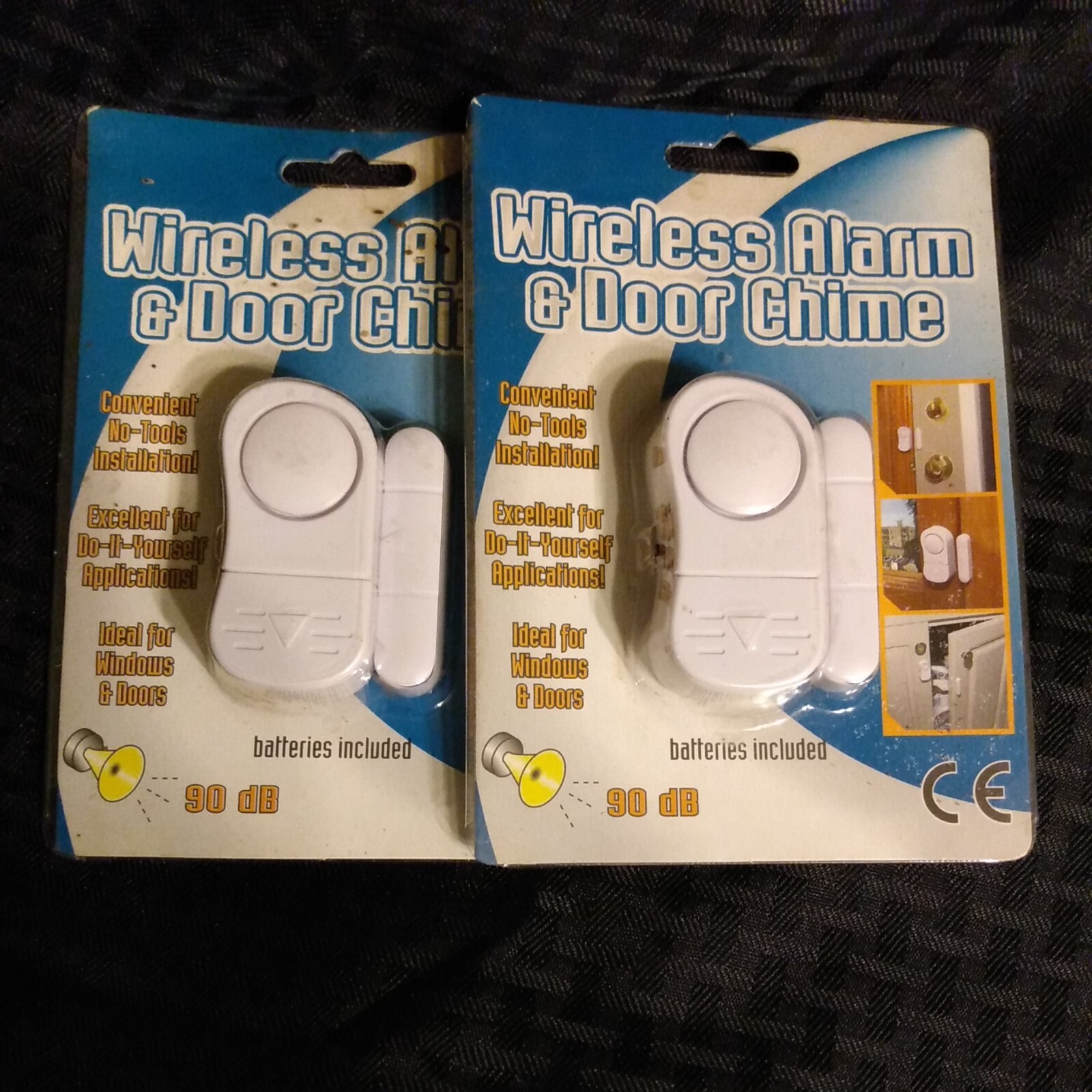 2 New Hampton Wireless Home Security Alarm and Door Chime Battery operated