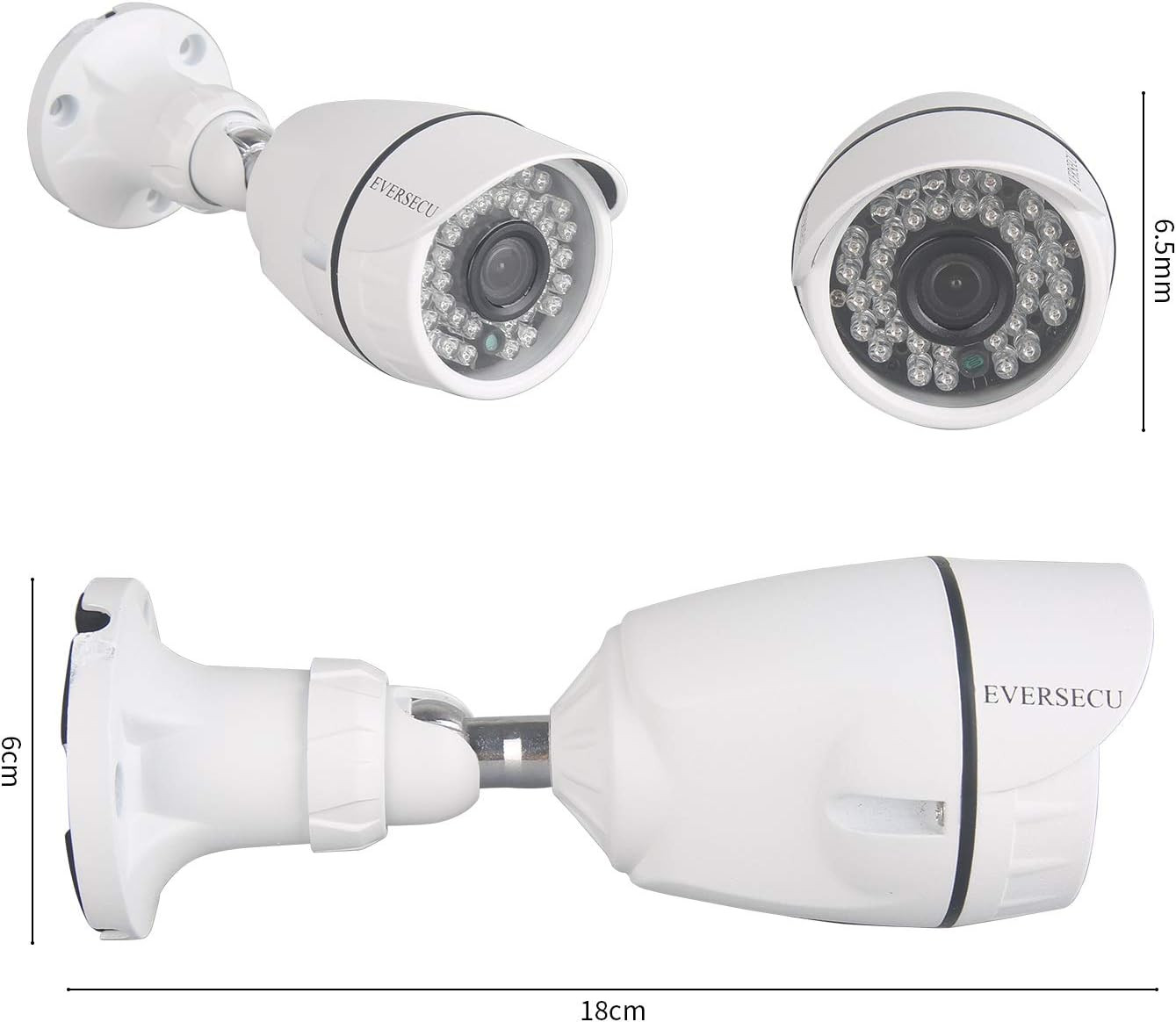 4 Channel Security Camera System 1080P Lite DVR and (4) 2.0MP 1080P Weatherproof