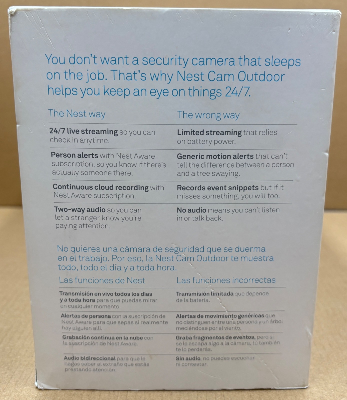 NEST Cam Outdoor Smart Security Camera (2-Pack) – NC2400ES – Open Box