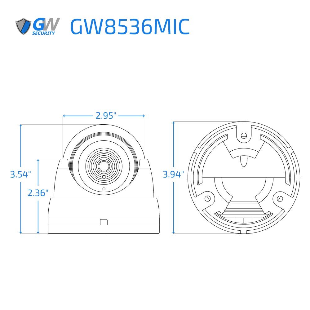 8MP 4K (3840×2160) PoE IP Microphone Face/Human/Car AI Detection Dome Camera