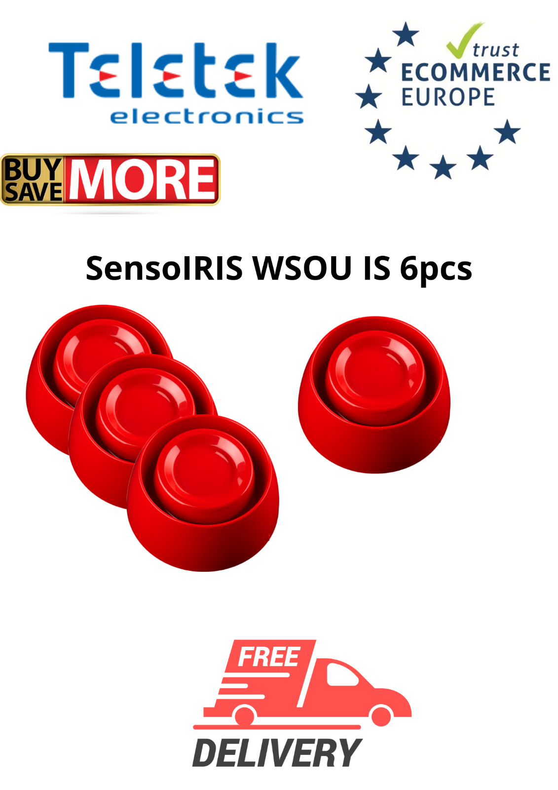 TELETEK Fire Alarm Addressables / Sirens / SensoIRIS WSOU IS 6 pcs