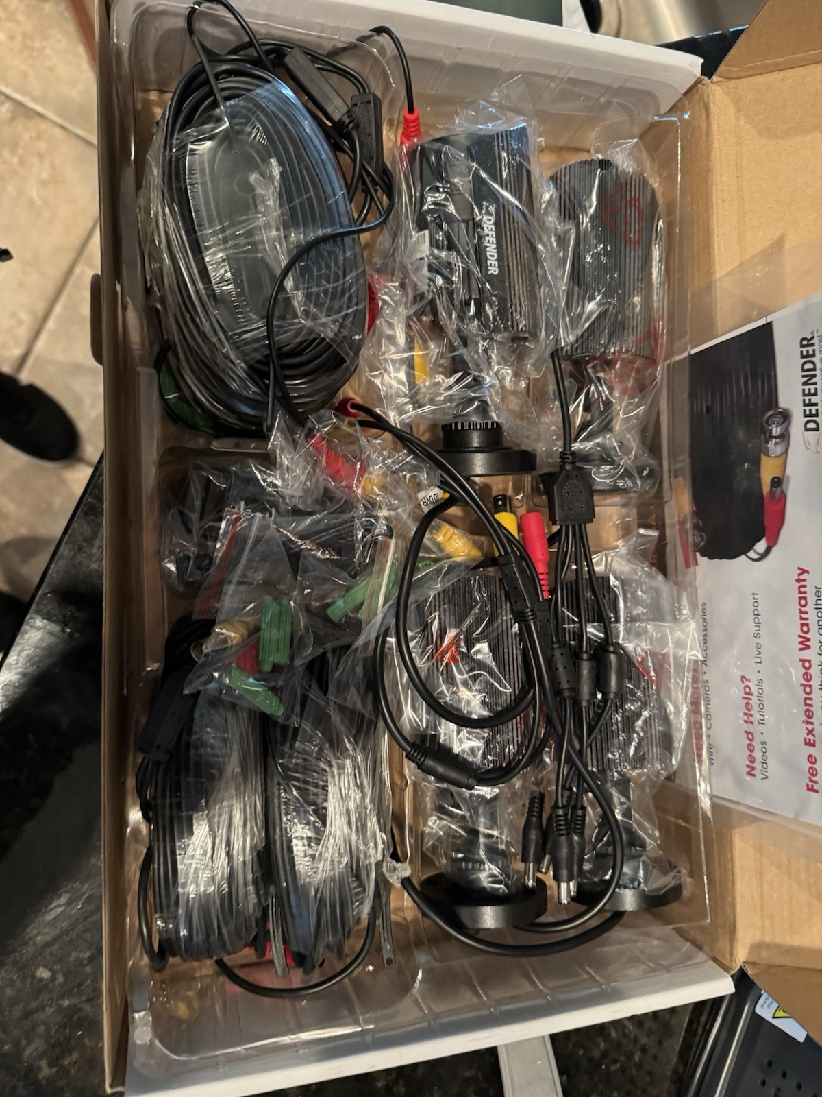 Defender Wired CCTV Complete System 4-Channel w/ 4 Cameras & Coaxial Cables