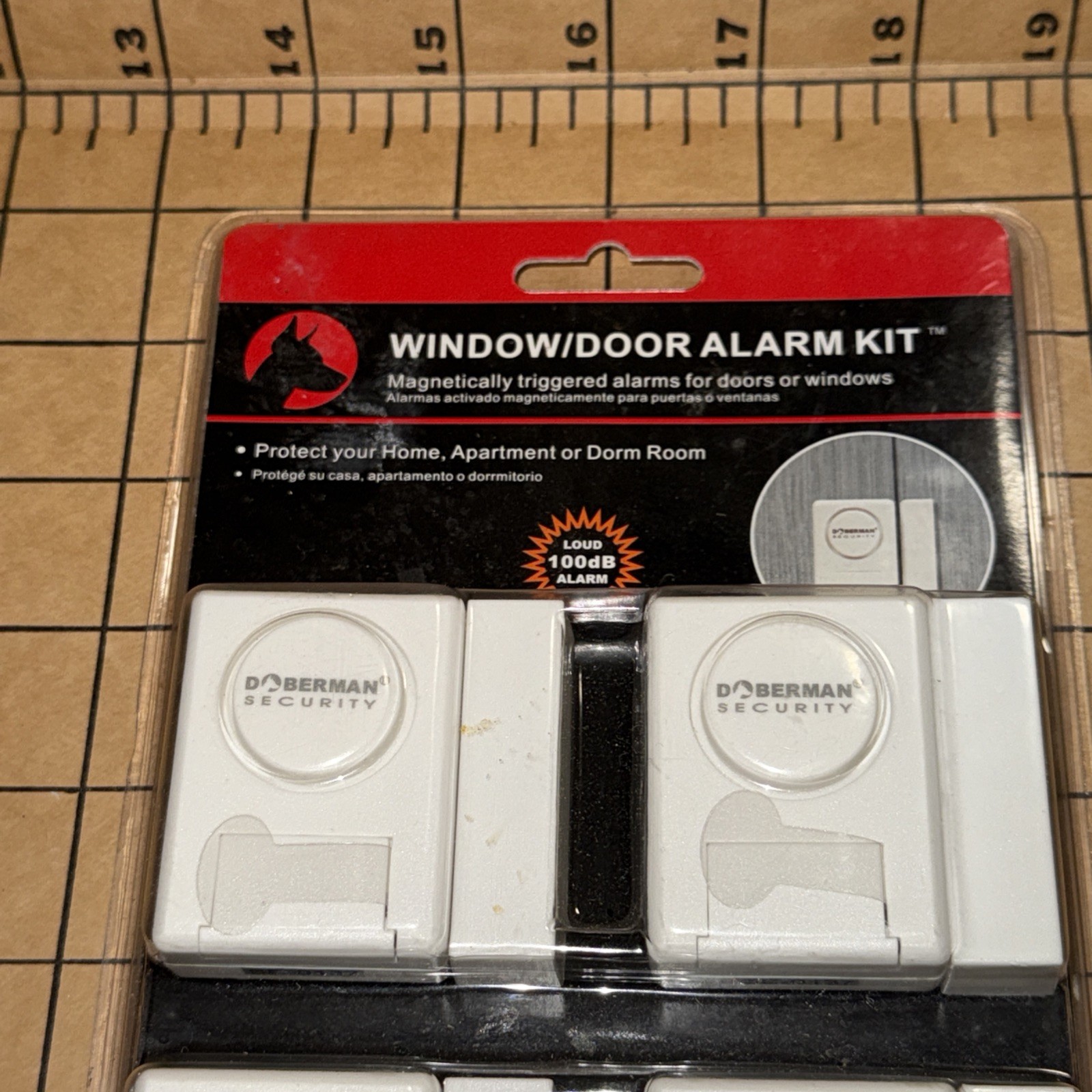 Doberman Security Window Door Alarm Kit Magnetically Triggered Alarm 4 Pack