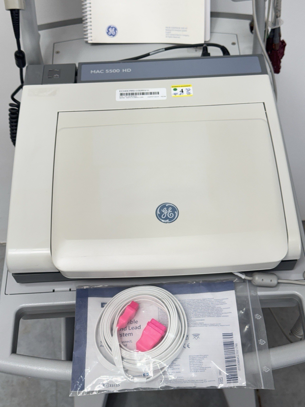 GE MAC 5500 HD System w/ CAM-14 HD, SX-500 Wireless Module & Mobile Cart