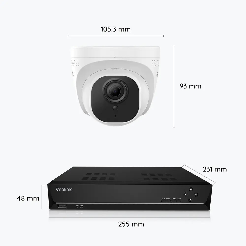 Reolink 5MP PoE Security Camera System 8CH 2TB HDD NVR 24/7 Video Recording