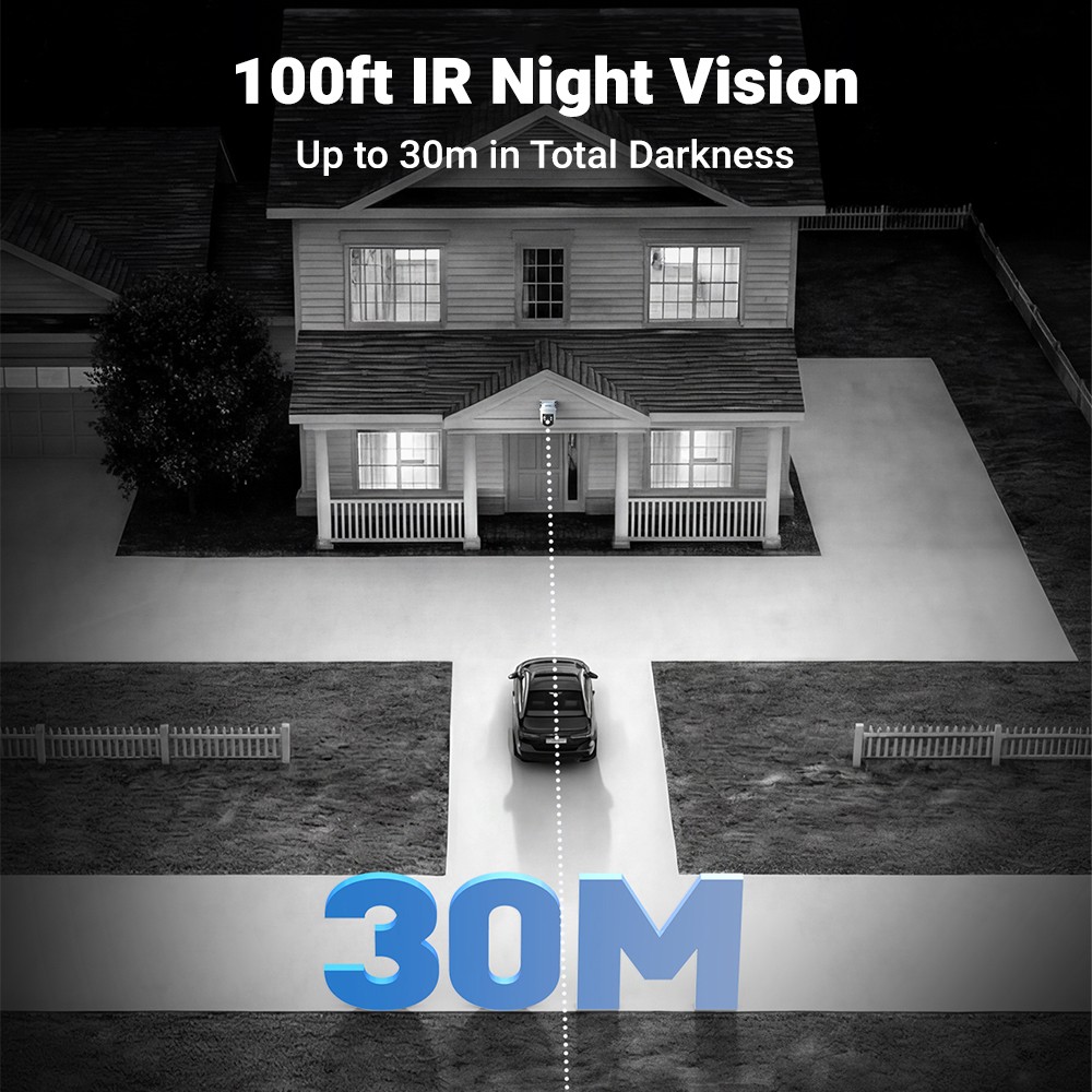 ANNKE 8CH 5MP DVR HD 1080P Video AI Security Camera System Outdoor 350° Pan&Tilt