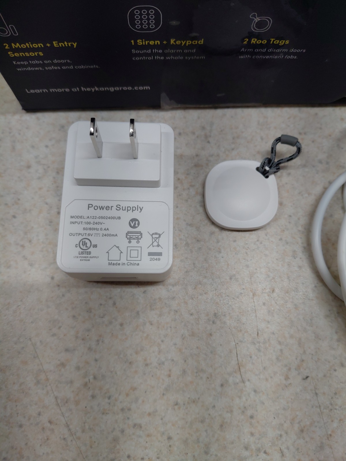 KANGAROO Security Alarm System. 2 Motion + Entry Sensors, Siren And Keypad