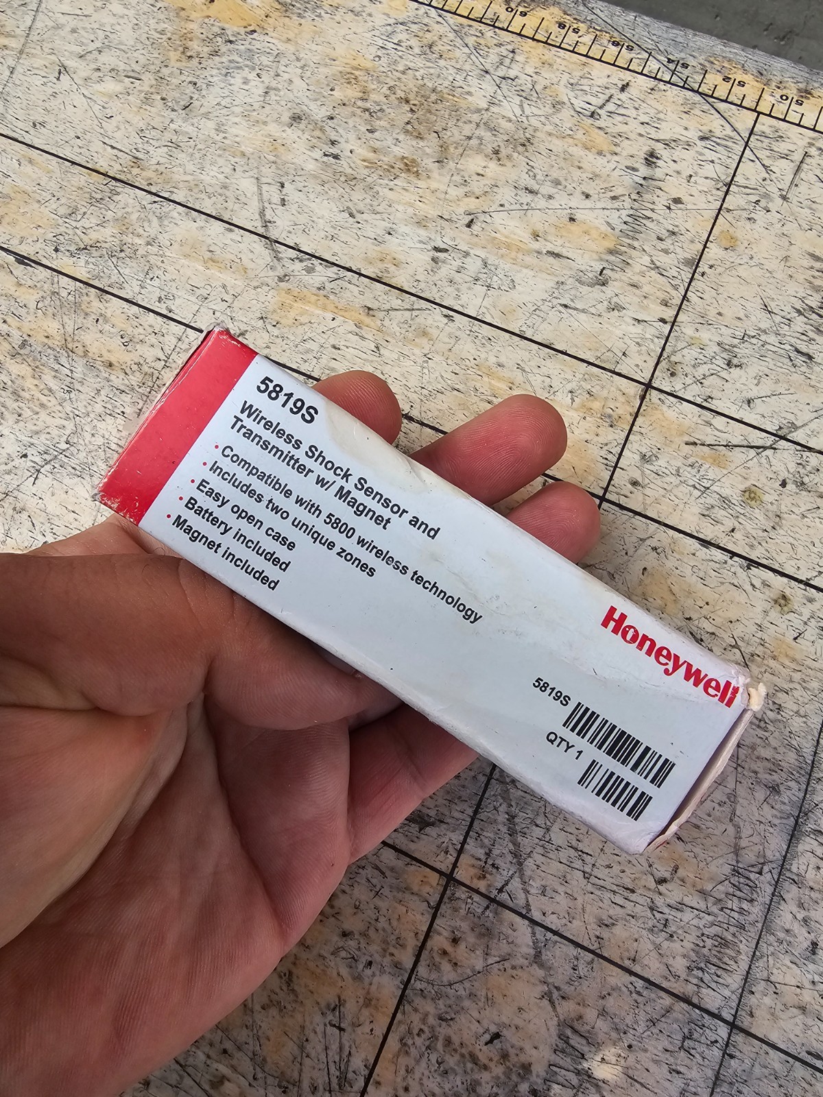 Genuine Honeywell 5819S Wireless Shock Sensor / Transmitter With Magnet New Item