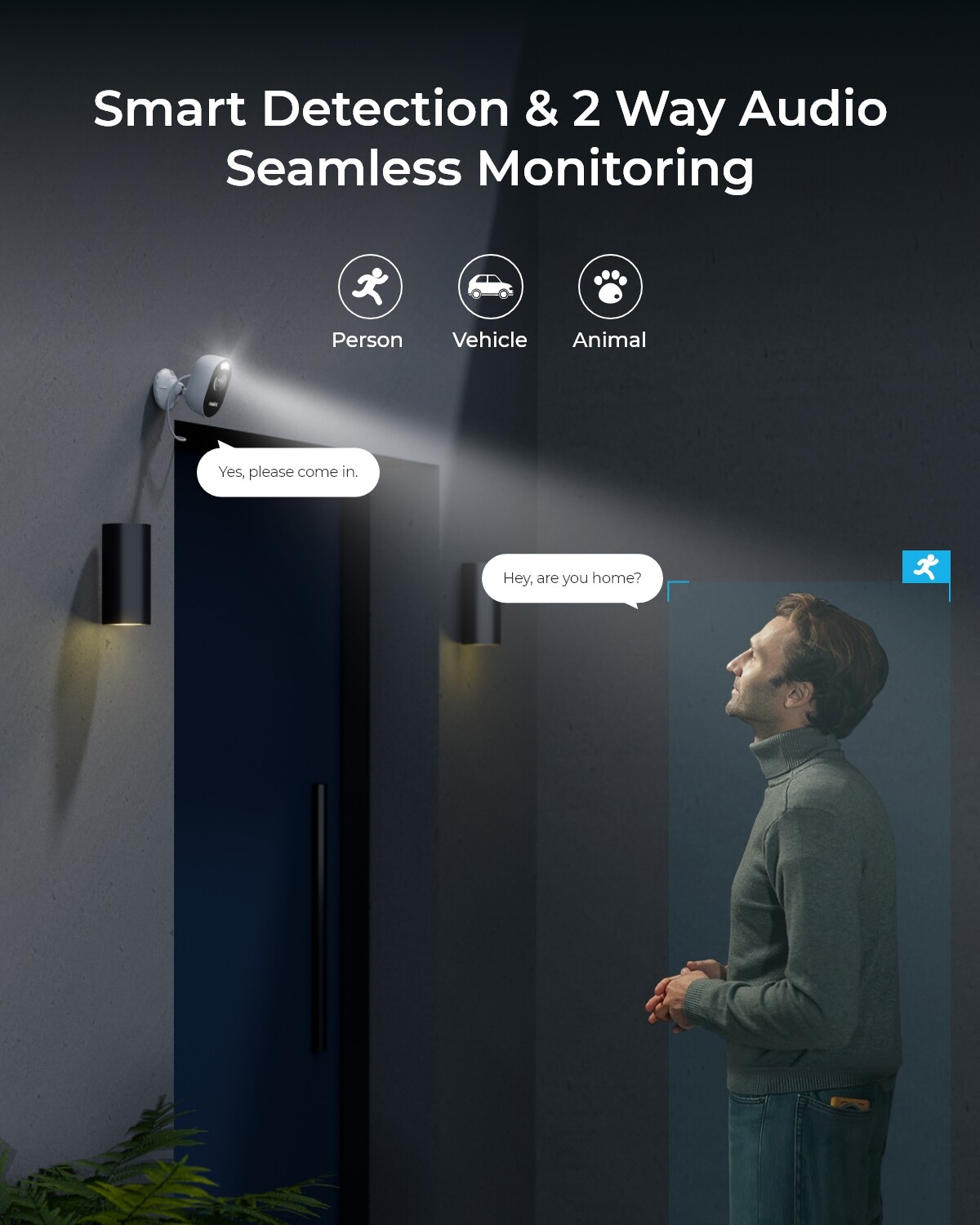 Reolink Hub with Lumus Spotlight WiFi Security Camera 2K Outdoor Smart Detection