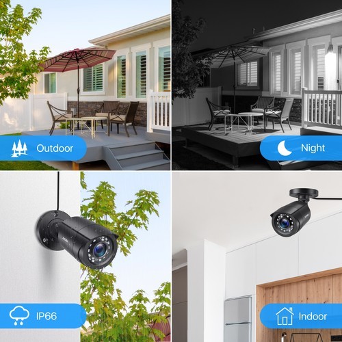 ZOSI 5MP Lite HDMI 8CH DVR 1080P H.265+ CCTV Security Camera System 1TB Outdoor