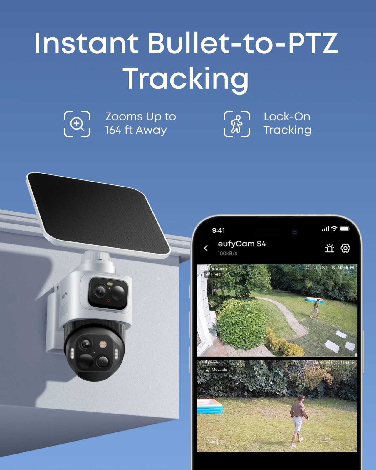 eufyCam S4 2-Cam Kit + 1TB Hard Drive – 3-Lens Wireless Hybrid Security Cameras