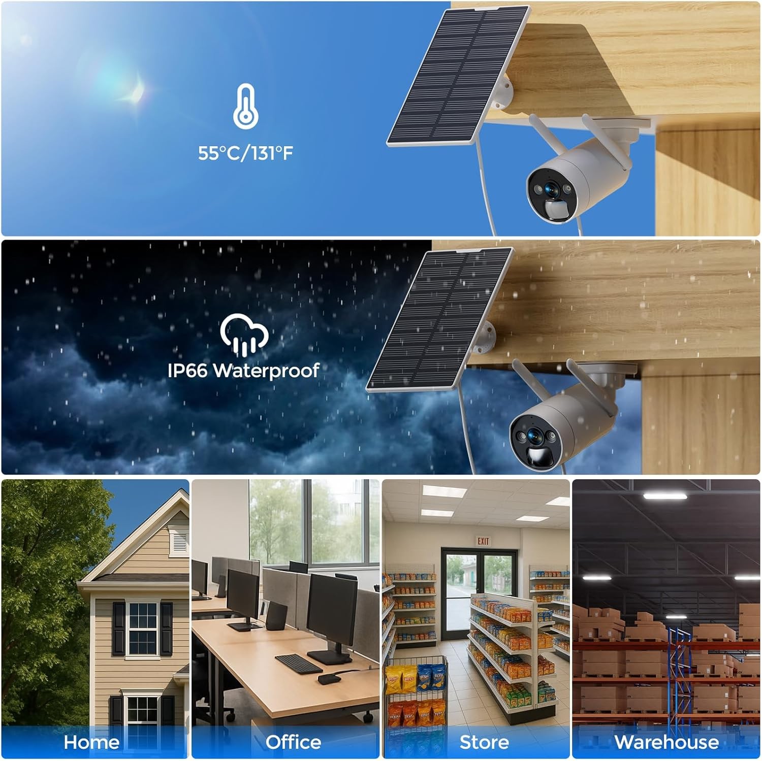 Wireless Solar Powered Security Camera Outdoor only for SC17 Home Camera System