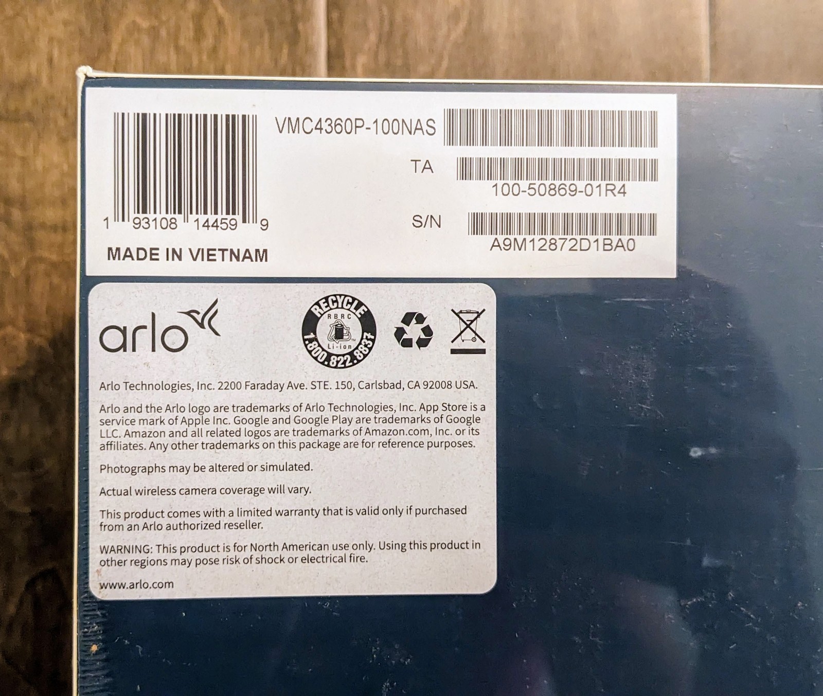 Arlo Pro 5S 2K Spotlight Camera, VMC4360P, 3 Pack, White