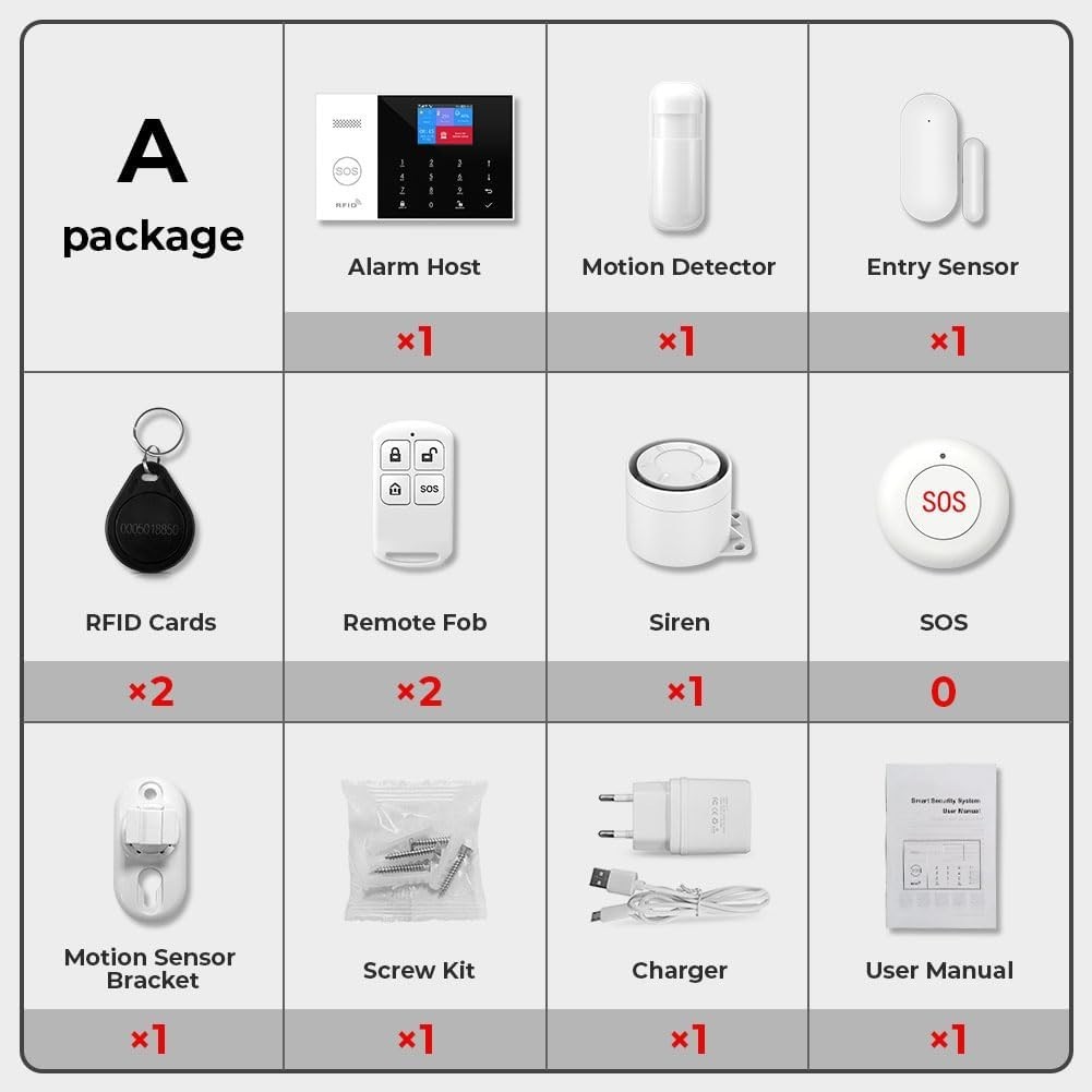 Secure Your Home Effortlessly: 8-Piece Wireless Security System with App Control
