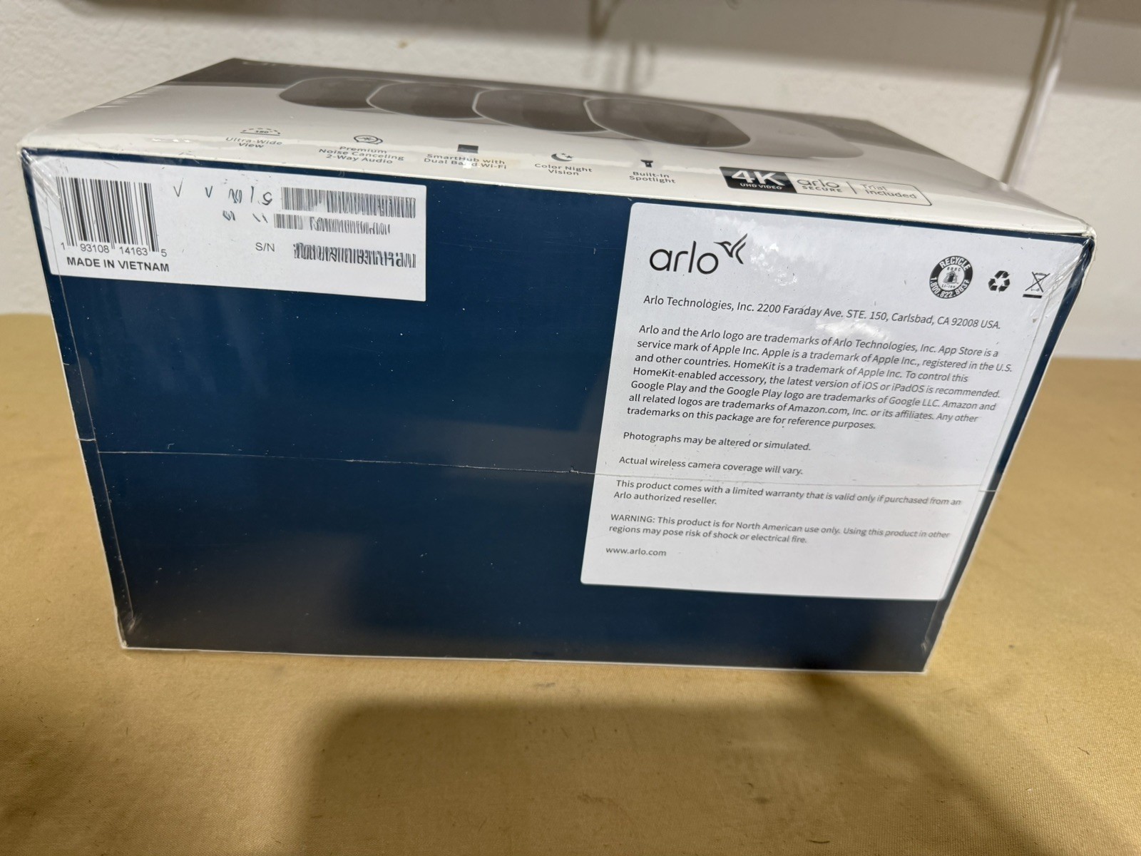 BRAND NEW SEALED ARLO ULTRA 2, 4K Video Wire Free Security System 4 pack