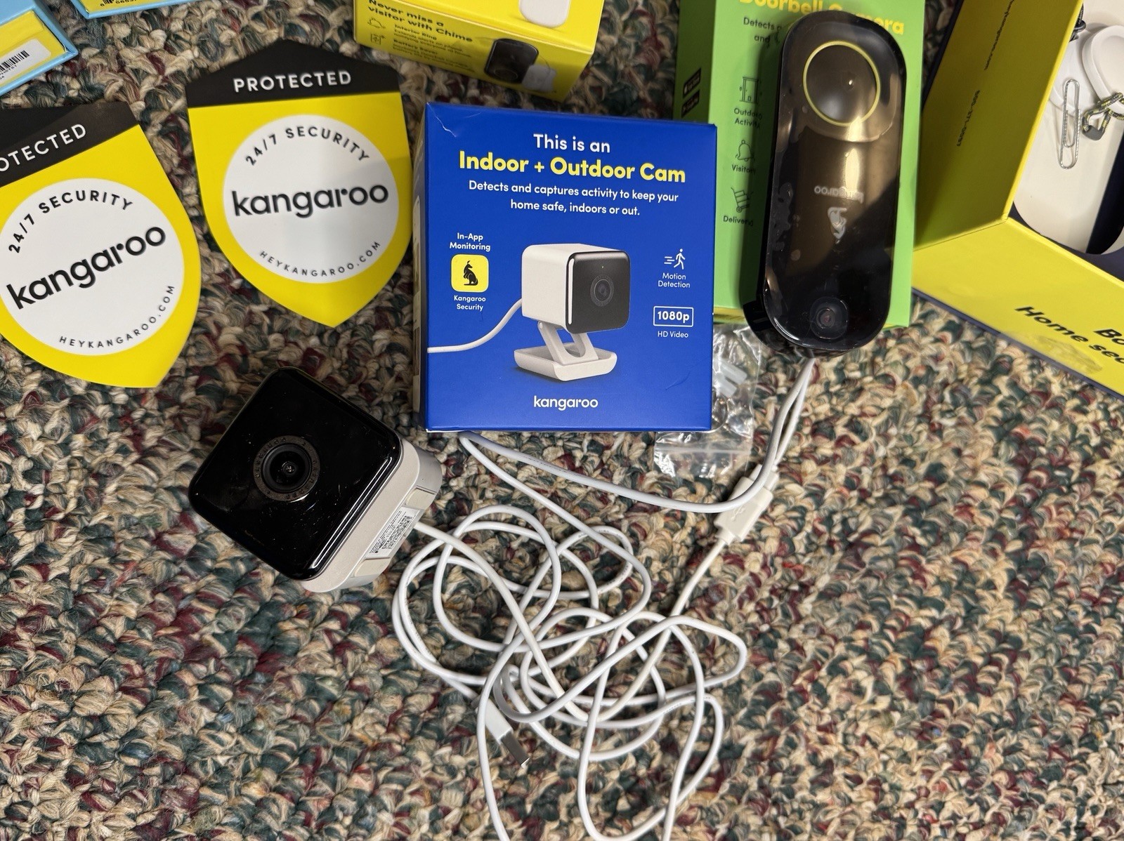 Kangaroo 9-Piece Home Security System with Doorbell Camera